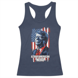 39th President Jimmy Carter Racerback Tank Top True American Hero US Flag Presidents' Day TS02 Navy Print Your Wear