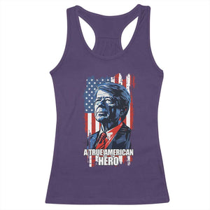 39th President Jimmy Carter Racerback Tank Top True American Hero US Flag Presidents' Day TS02 Purple Print Your Wear