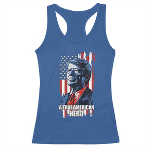 39th President Jimmy Carter Racerback Tank Top True American Hero US Flag Presidents' Day TS02 Royal Blue Print Your Wear