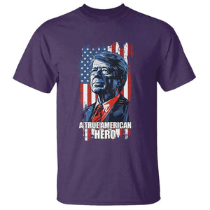 39th President Jimmy Carter T Shirt True American Hero US Flag Presidents' Day TS02 Purple Print Your Wear