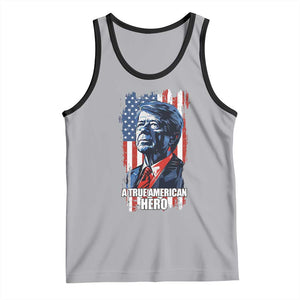 39th President Jimmy Carter Tank Top True American Hero US Flag Presidents' Day TS02 Athletic Heather Black Print Your Wear