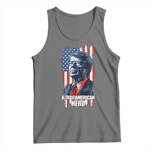 39th President Jimmy Carter Tank Top True American Hero US Flag Presidents' Day TS02 Black Heather Print Your Wear