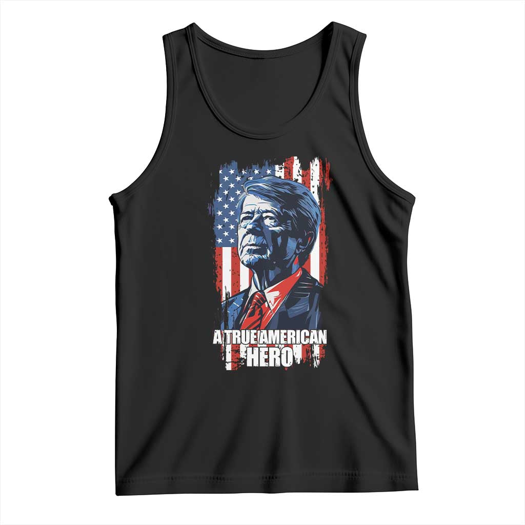 39th President Jimmy Carter Tank Top True American Hero US Flag Presidents' Day TS02 Black Print Your Wear