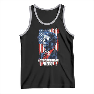 39th President Jimmy Carter Tank Top True American Hero US Flag Presidents' Day TS02 Black Athletic Heather Print Your Wear