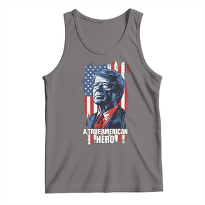 39th President Jimmy Carter Tank Top True American Hero US Flag Presidents' Day TS02 Deep Heather Print Your Wear