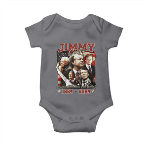 39th President Jimmy Carter Baby Onesie A Legacy Of Peace And Humanity USA Legacy TS02 Charcoal Print Your Wear