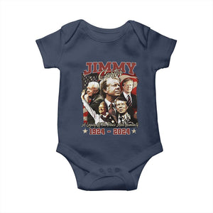 39th President Jimmy Carter Baby Onesie A Legacy Of Peace And Humanity USA Legacy TS02 Navy Print Your Wear