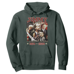 39th President Jimmy Carter Hoodie A Legacy Of Peace And Humanity USA Legacy TS02 Dark Forest Green Print Your Wear