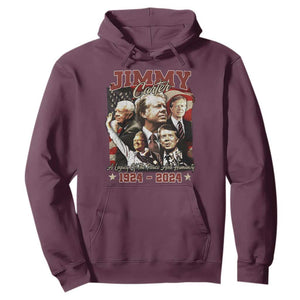 39th President Jimmy Carter Hoodie A Legacy Of Peace And Humanity USA Legacy TS02 Maroon Print Your Wear