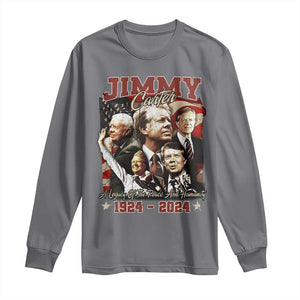 39th President Jimmy Carter Long Sleeve Shirt A Legacy Of Peace And Humanity USA Legacy TS02 Charcoal Print Your Wear