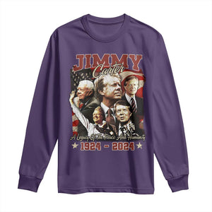 39th President Jimmy Carter Long Sleeve Shirt A Legacy Of Peace And Humanity USA Legacy TS02 Purple Print Your Wear