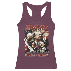 39th President Jimmy Carter Racerback Tank Top A Legacy Of Peace And Humanity USA Legacy TS02 Maroon Print Your Wear