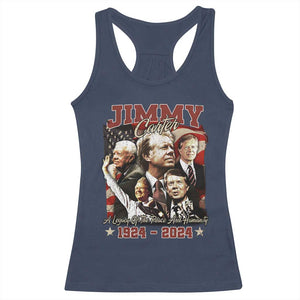 39th President Jimmy Carter Racerback Tank Top A Legacy Of Peace And Humanity USA Legacy TS02 Navy Print Your Wear