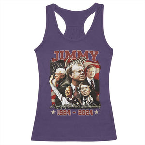 39th President Jimmy Carter Racerback Tank Top A Legacy Of Peace And Humanity USA Legacy TS02 Purple Print Your Wear