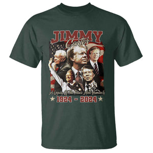 39th President Jimmy Carter T Shirt A Legacy Of Peace And Humanity USA Legacy TS02 Dark Forest Green Print Your Wear