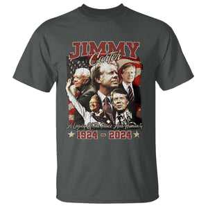 39th President Jimmy Carter T Shirt A Legacy Of Peace And Humanity USA Legacy TS02 Dark Heather Print Your Wear