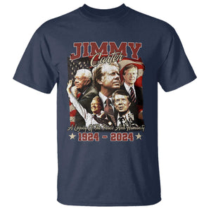 39th President Jimmy Carter T Shirt A Legacy Of Peace And Humanity USA Legacy TS02 Navy Print Your Wear