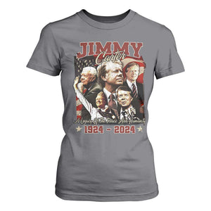 39th President Jimmy Carter T Shirt For Women A Legacy Of Peace And Humanity USA Legacy TS02 Charcoal Print Your Wear