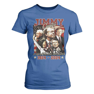 39th President Jimmy Carter T Shirt For Women A Legacy Of Peace And Humanity USA Legacy TS02 Royal Blue Print Your Wear