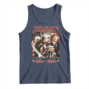 39th President Jimmy Carter Tank Top A Legacy Of Peace And Humanity USA Legacy TS02 Navy Print Your Wear