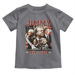 39th President Jimmy Carter Toddler T Shirt A Legacy Of Peace And Humanity USA Legacy TS02 Charcoal Print Your Wear