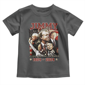 39th President Jimmy Carter Toddler T Shirt A Legacy Of Peace And Humanity USA Legacy TS02 Dark Heather Print Your Wear