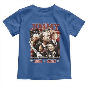 39th President Jimmy Carter Toddler T Shirt A Legacy Of Peace And Humanity USA Legacy TS02 Royal Blue Print Your Wear