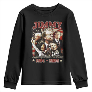 39th President Jimmy Carter Youth Sweatshirt A Legacy Of Peace And Humanity USA Legacy TS02 Black Print Your Wear