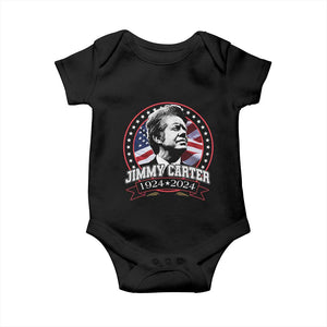 39th President Jimmy Carter Baby Onesie USA Legacy American Flag TS02 Black Print Your Wear