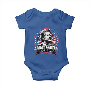 39th President Jimmy Carter Baby Onesie USA Legacy American Flag TS02 Royal Blue Print Your Wear