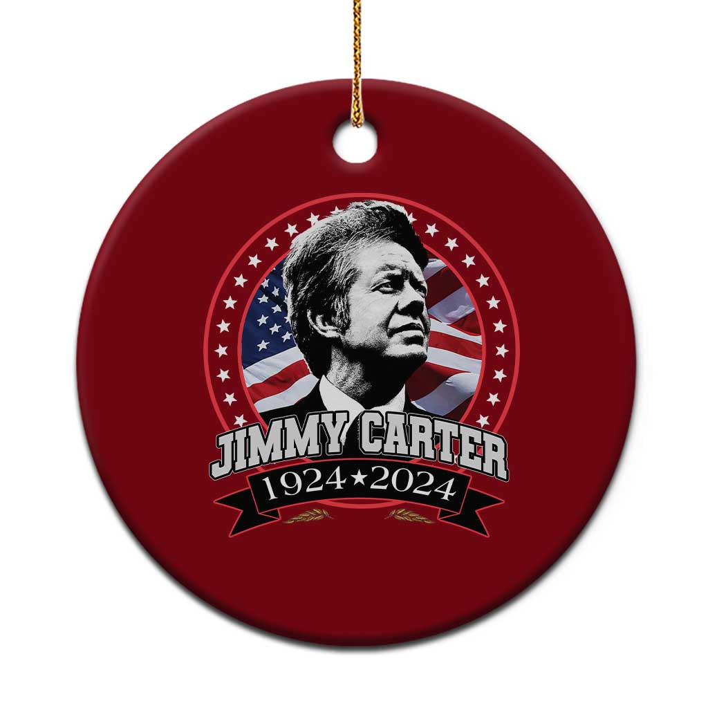 39th President Jimmy Carter Ceramic Ornament USA Legacy American Flag TS02 1pc Red Print Your Wear