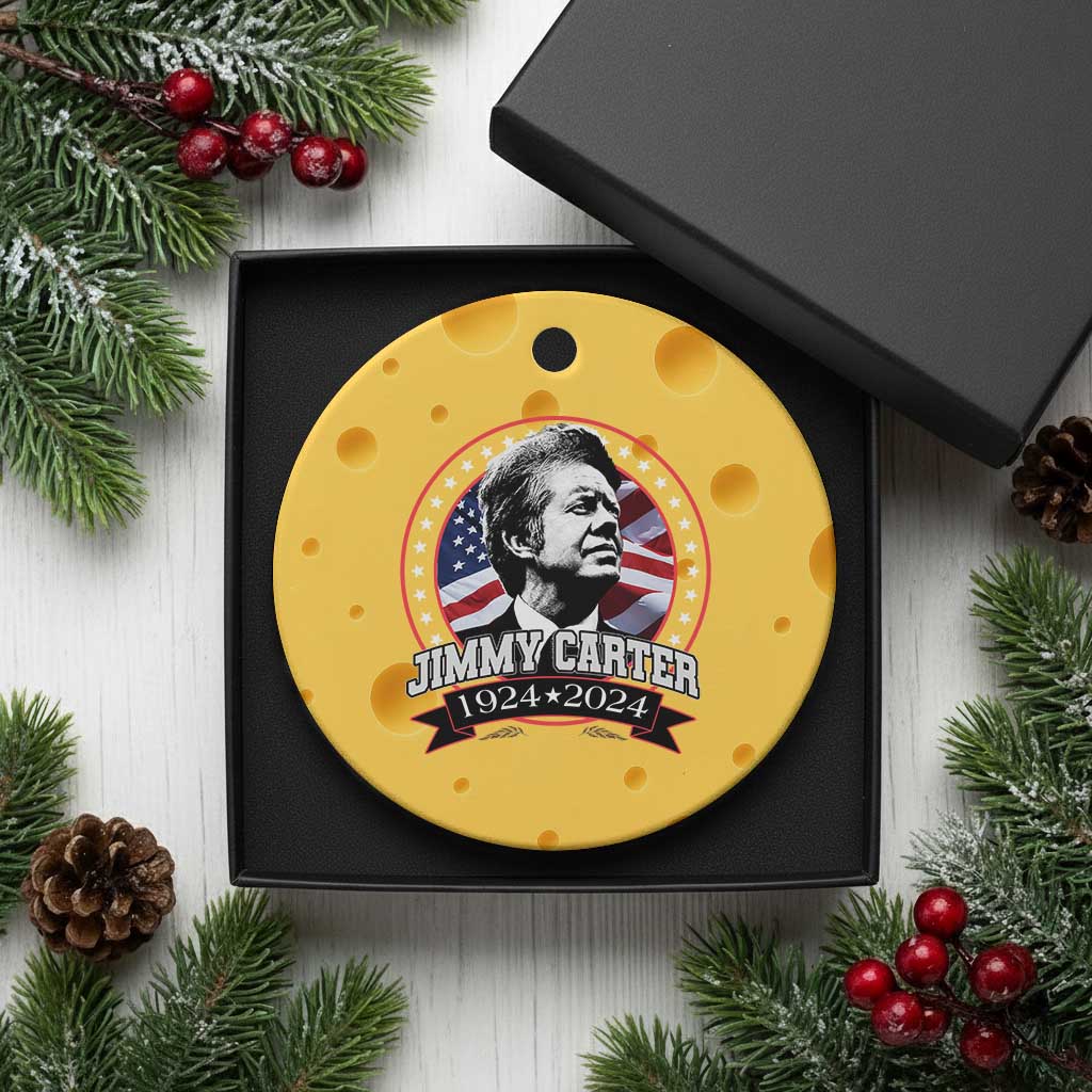39th President Jimmy Carter Ceramic Ornament USA Legacy American Flag TS02 1pc Yellow Cheese Print Your Wear
