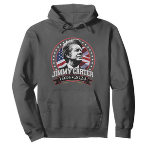 39th President Jimmy Carter Hoodie USA Legacy American Flag TS02 Dark Heather Print Your Wear