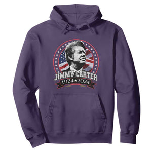 39th President Jimmy Carter Hoodie USA Legacy American Flag TS02 Purple Print Your Wear