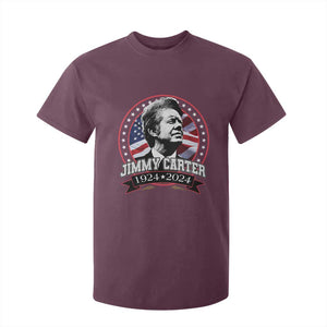 39th President Jimmy Carter T Shirt For Kid USA Legacy American Flag TS02 Maroon Print Your Wear