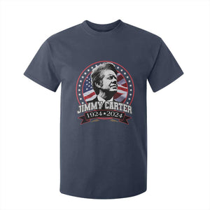 39th President Jimmy Carter T Shirt For Kid USA Legacy American Flag TS02 Navy Print Your Wear