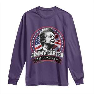 39th President Jimmy Carter Long Sleeve Shirt USA Legacy American Flag TS02 Purple Print Your Wear