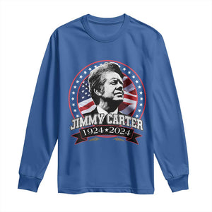 39th President Jimmy Carter Long Sleeve Shirt USA Legacy American Flag TS02 Royal Blue Print Your Wear