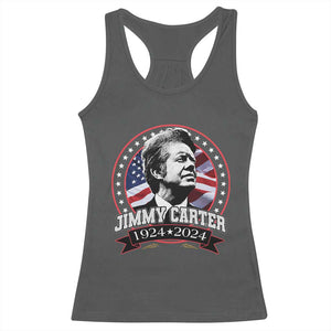 39th President Jimmy Carter Racerback Tank Top USA Legacy American Flag TS02 Dark Heather Print Your Wear