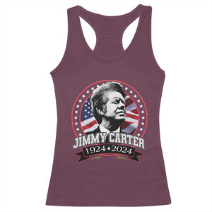 39th President Jimmy Carter Racerback Tank Top USA Legacy American Flag TS02 Maroon Print Your Wear