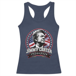 39th President Jimmy Carter Racerback Tank Top USA Legacy American Flag TS02 Navy Print Your Wear