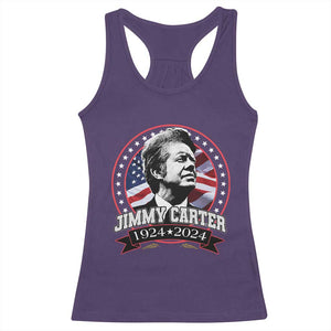 39th President Jimmy Carter Racerback Tank Top USA Legacy American Flag TS02 Purple Print Your Wear