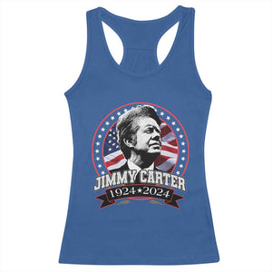 39th President Jimmy Carter Racerback Tank Top USA Legacy American Flag TS02 Royal Blue Print Your Wear