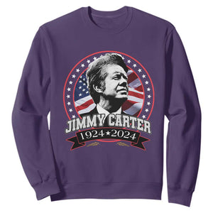 39th President Jimmy Carter Sweatshirt USA Legacy American Flag TS02 Purple Print Your Wear