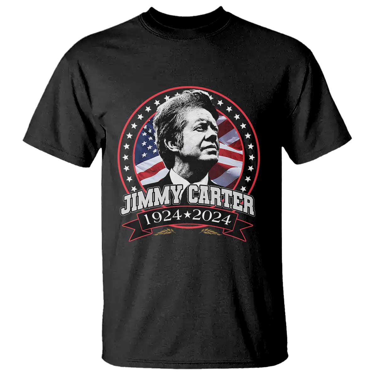 39th President Jimmy Carter T Shirt USA Legacy American Flag TS02 Black Print Your Wear