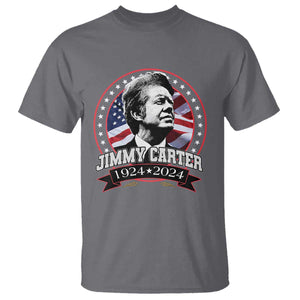 39th President Jimmy Carter T Shirt USA Legacy American Flag TS02 Charcoal Print Your Wear