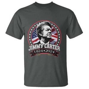 39th President Jimmy Carter T Shirt USA Legacy American Flag TS02 Dark Heather Print Your Wear