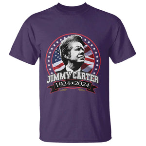 39th President Jimmy Carter T Shirt USA Legacy American Flag TS02 Purple Print Your Wear