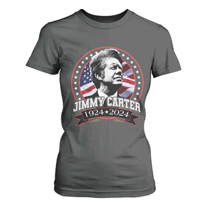 39th President Jimmy Carter T Shirt For Women USA Legacy American Flag TS02 Dark Heather Print Your Wear