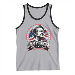 39th President Jimmy Carter Tank Top USA Legacy American Flag TS02 Athletic Heather Black Print Your Wear